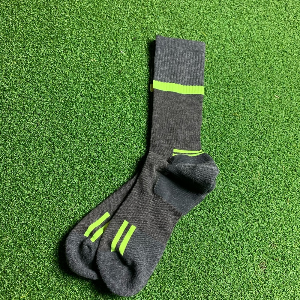Neon Accent Crew Socks